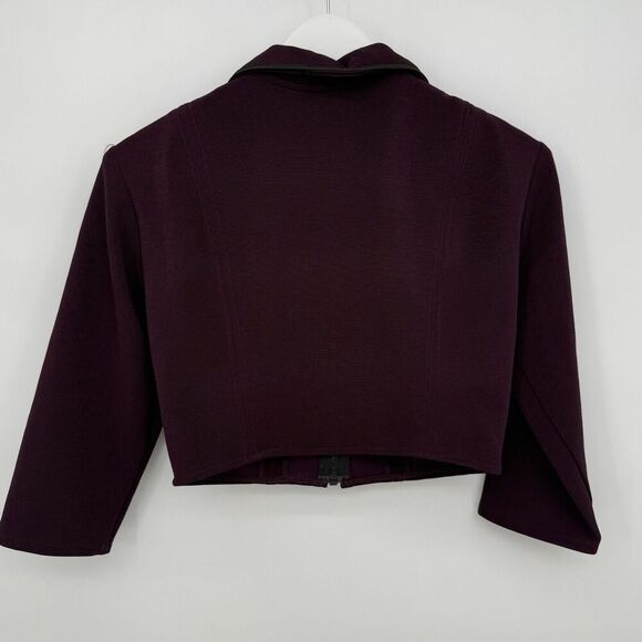Jeannie Nitro Purple Cropped Jacket Fitted Vintage Size Medium Gothic USA - Picture 7 of 9